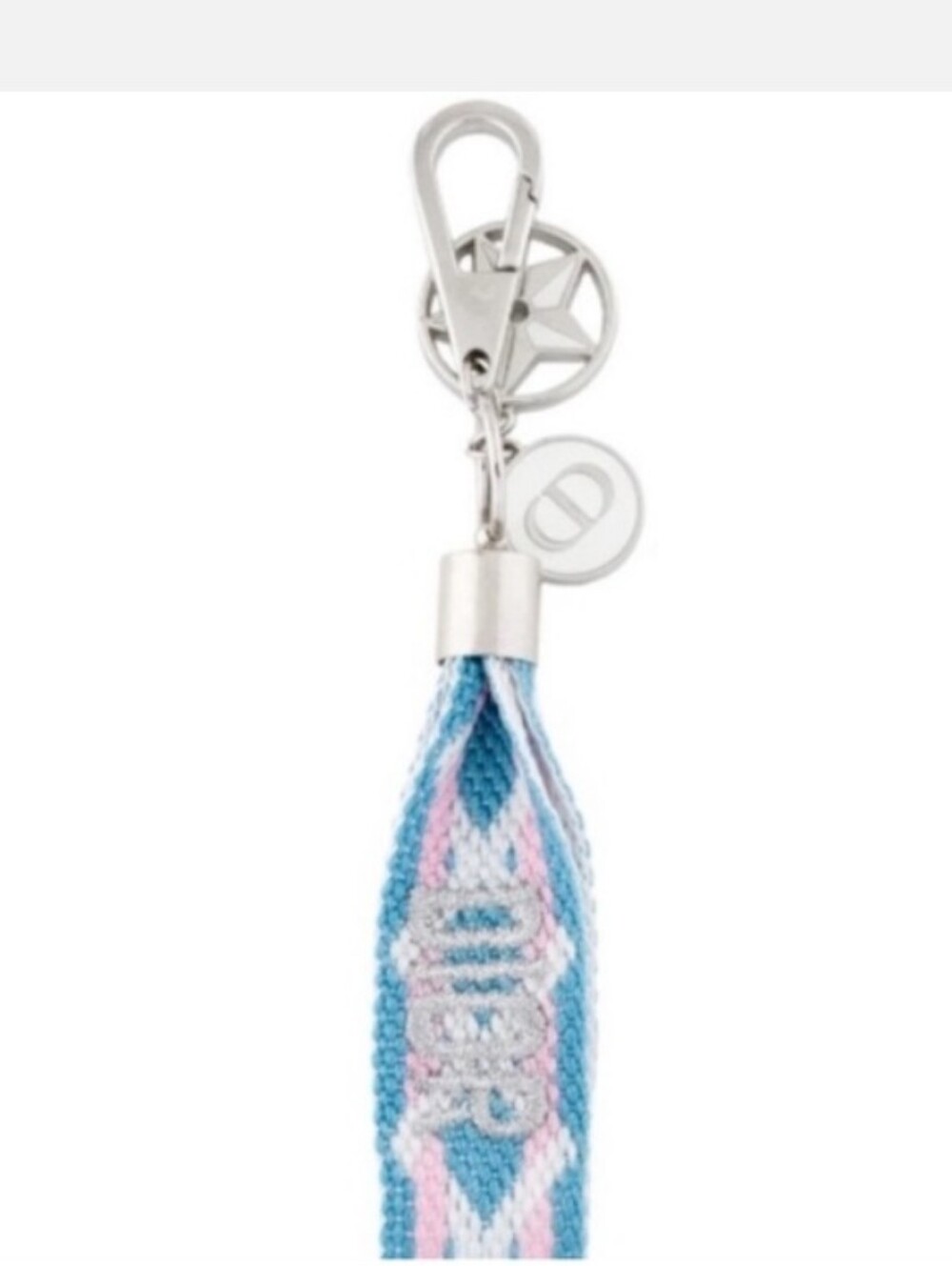 Dior Woven Keychain - Bag Charm 🩵🩷